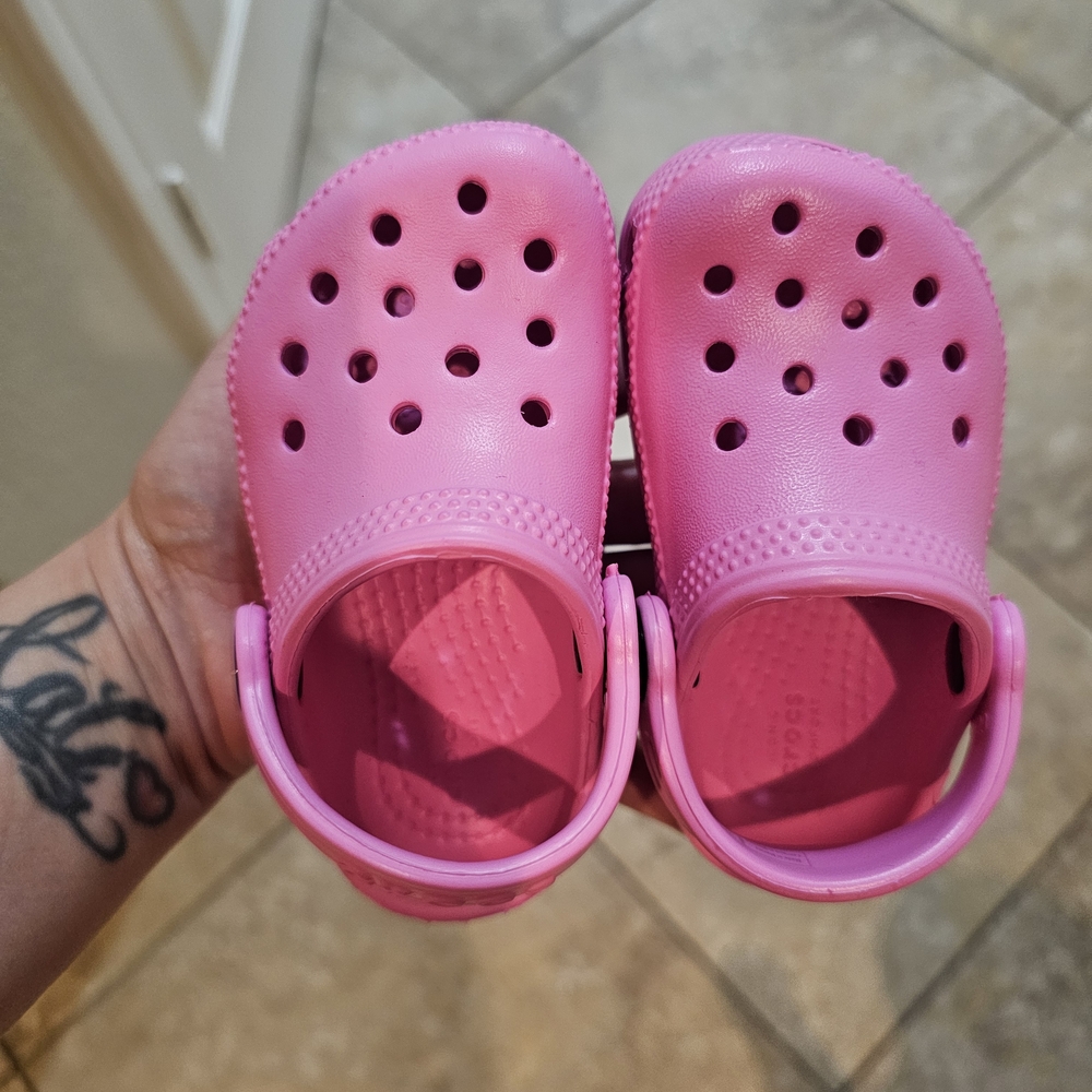 Kids Crocs Pink Clogs 5c